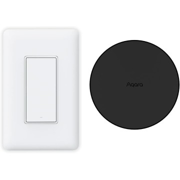 Smart Light Switch (No Neutral, Single Rocker) Plus Hub M2, Zigbee Switch, Remote Control and Set Timer for Home Automation, Compatible with Alexa, Apple HomeKit, Google Assistant