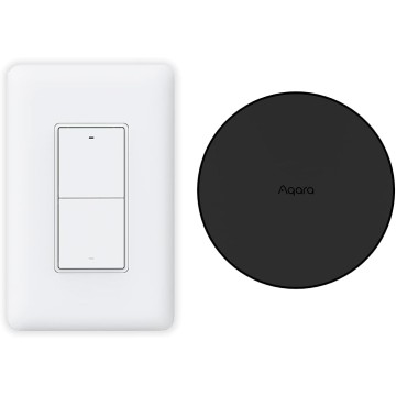 Smart Light Switch (with Neutral, Double Rocker) Plus Hub M2, Zigbee Switch, Remote Control and Set Timer for Home Automation, Compatible with Alexa, Apple HomeKit, Google Assistant